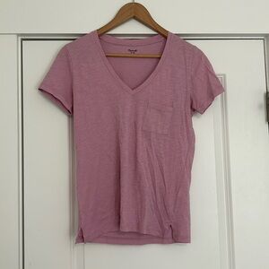 Madewell whisper cotton v neck with pocket